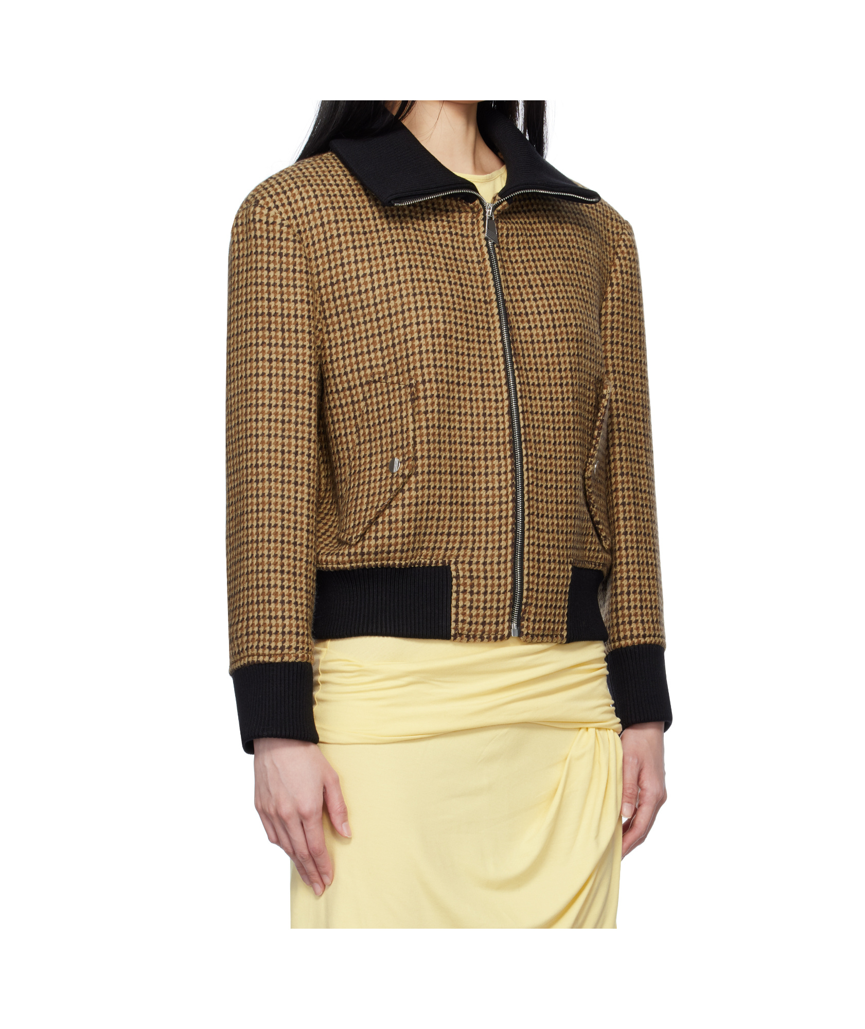 Attico Long Sleeve Casual Jacket In Multicolor