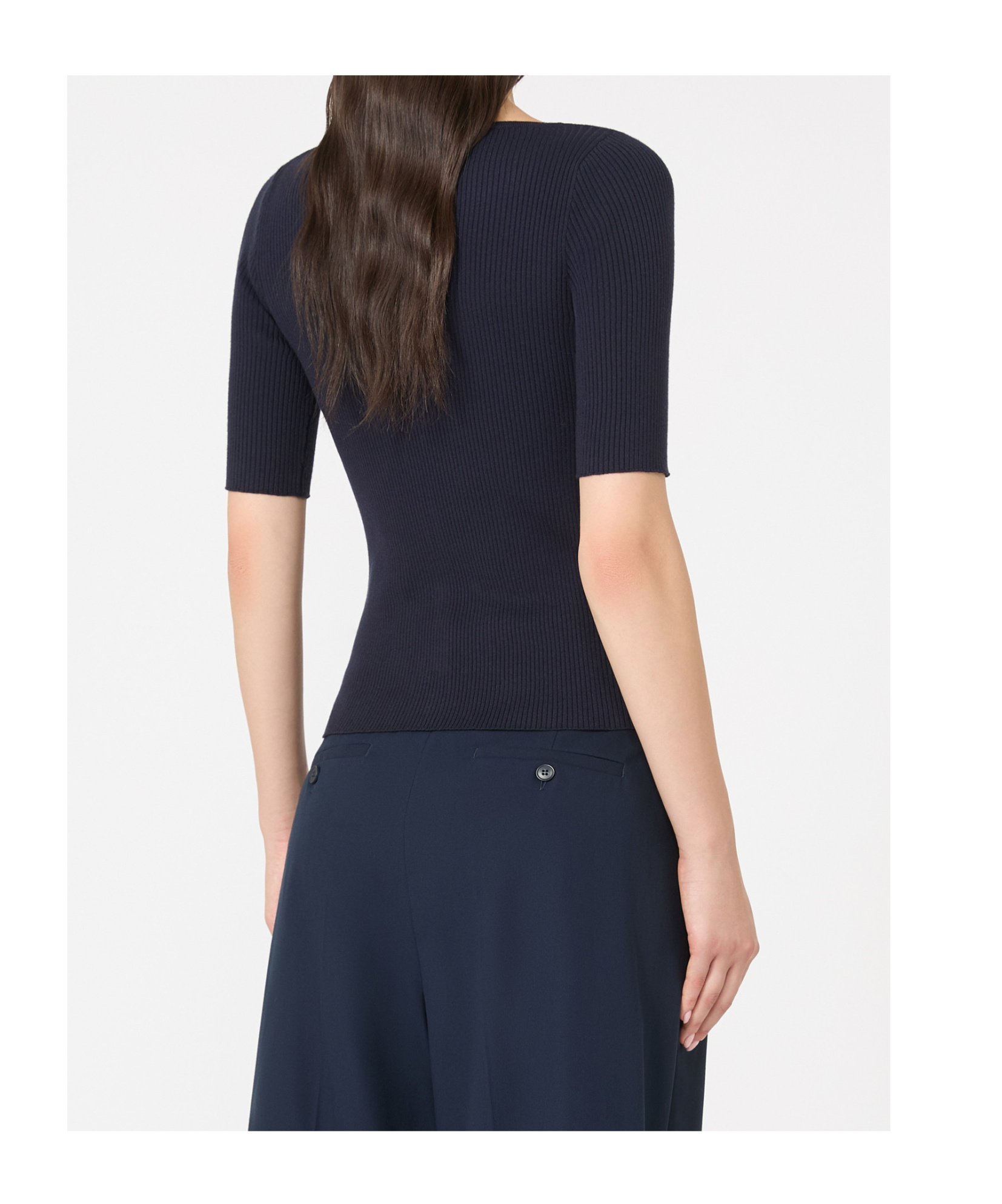 Weekend Max Mara Slim-fit Stretch Viscose T-shirt In Black
