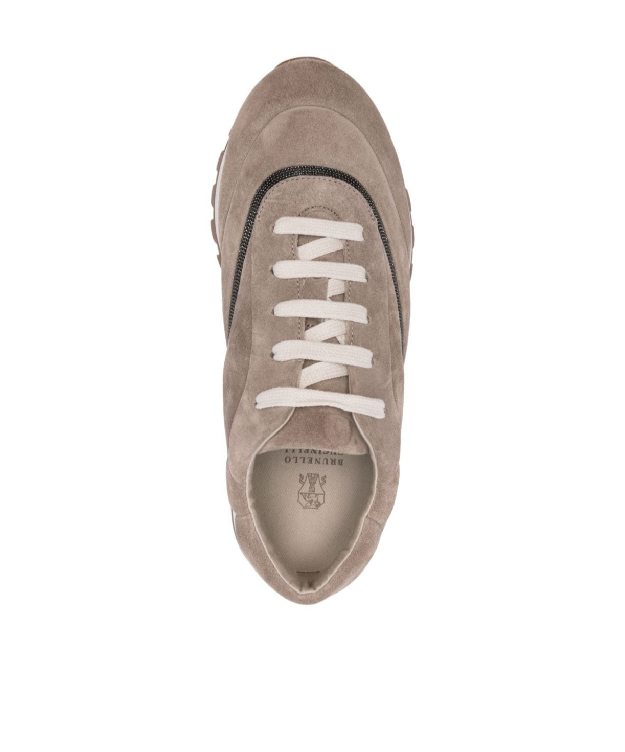 Brunello Cucinelli Wool Sneakers With Precious Stripe Design In Multicolor