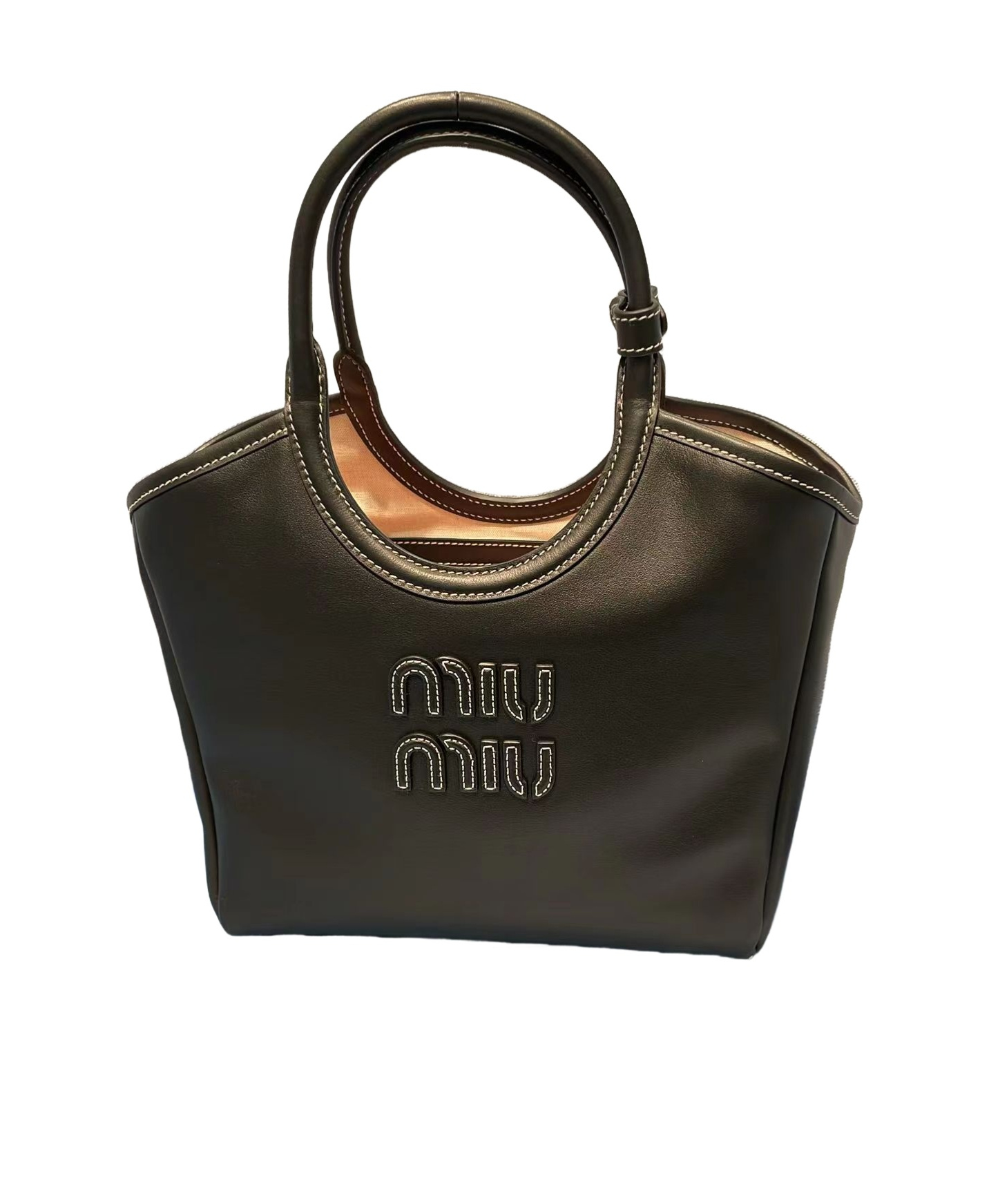 Miu Miu Ivy Tote Bag In Black
