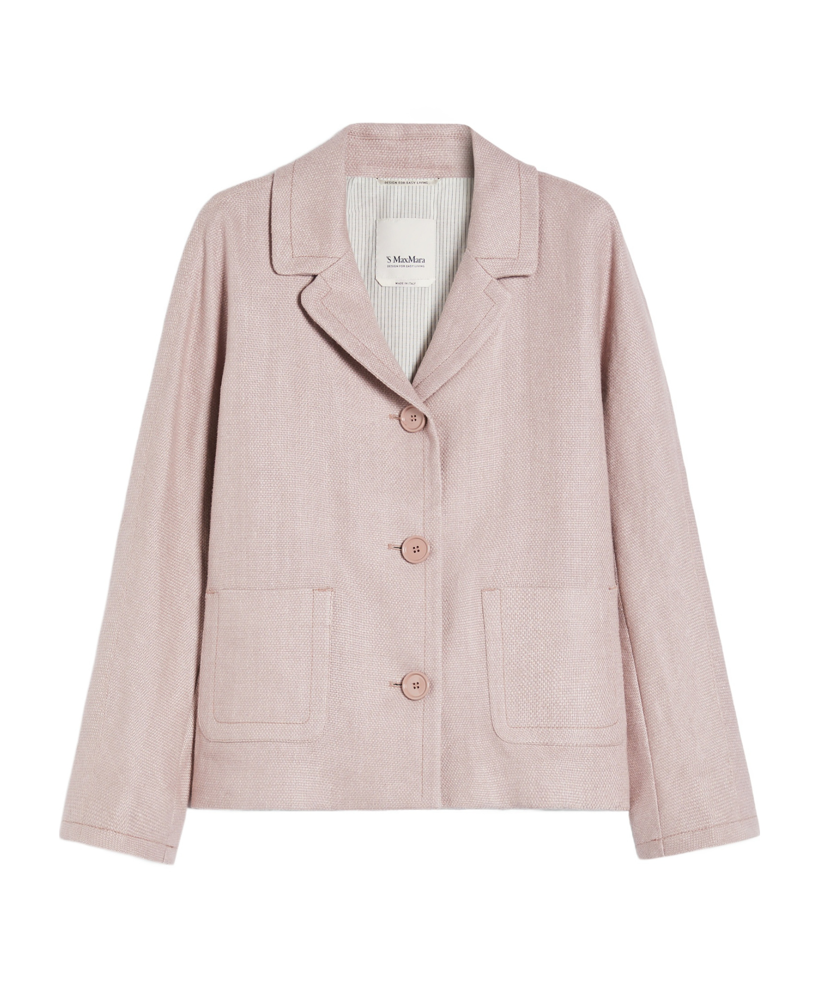 Max Mara Single-breasted Casual Jacket In Pink