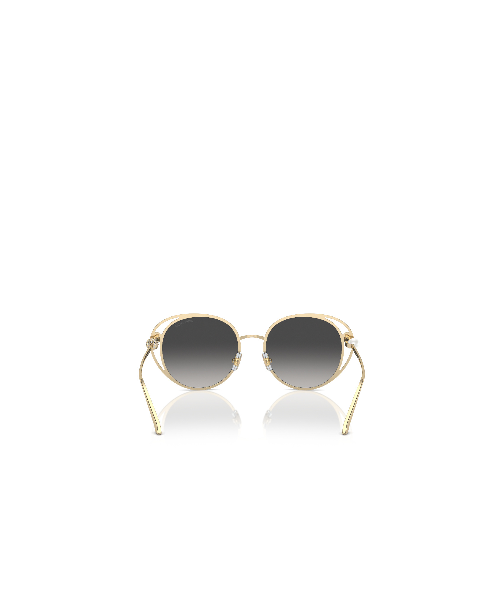 Jimmy Choo Eyewear Round Frame Sunglasses In Black