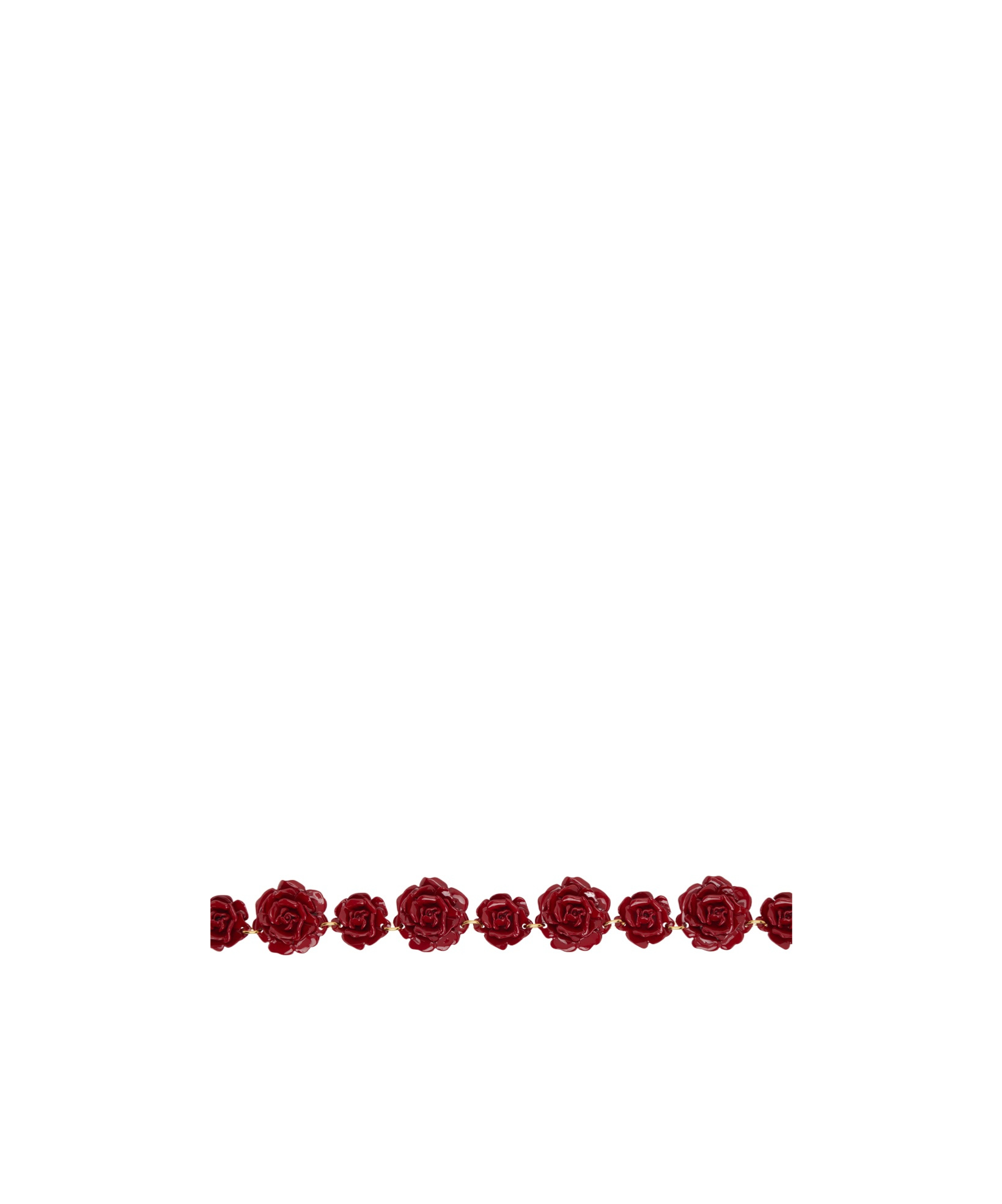 Blumarine Floral Pattern Waist Chain In Red