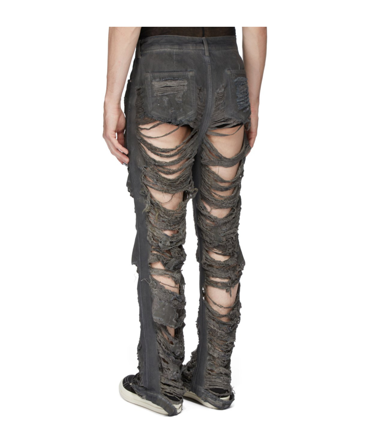 Rick Owens Drkshdw Drkshdw By Rick Owens Man Jeans Blue Size S Cotton, Elastomultiester In Black