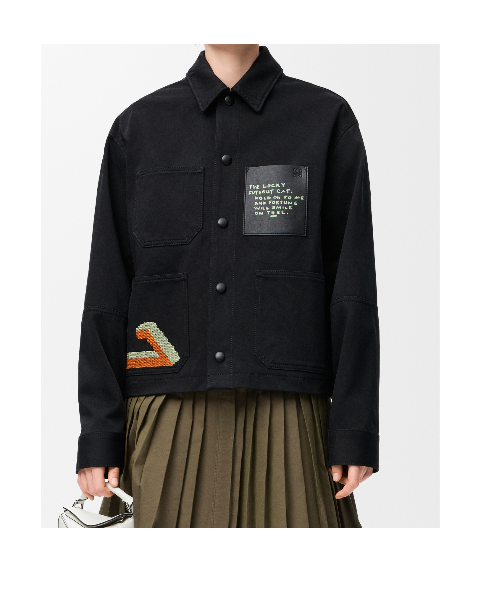 Loewe X Louis Wain Cat-embroidery Jacket In Black