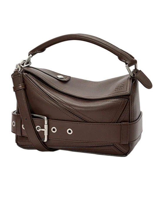 Loewe Puzzle Biker Top-handle Bag In Shiny Leather
