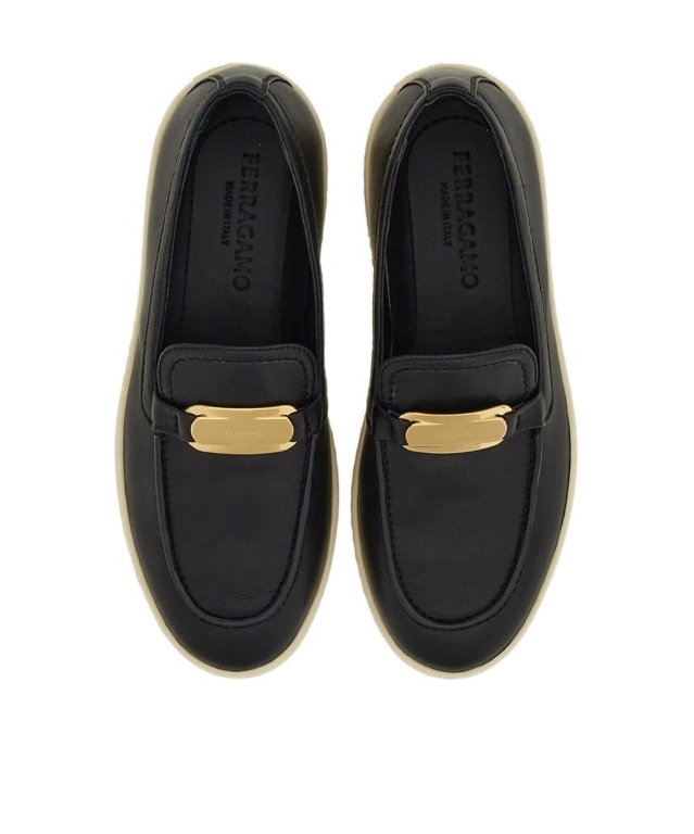 Ferragamo New Vara Buckle Sports Loafer In Green