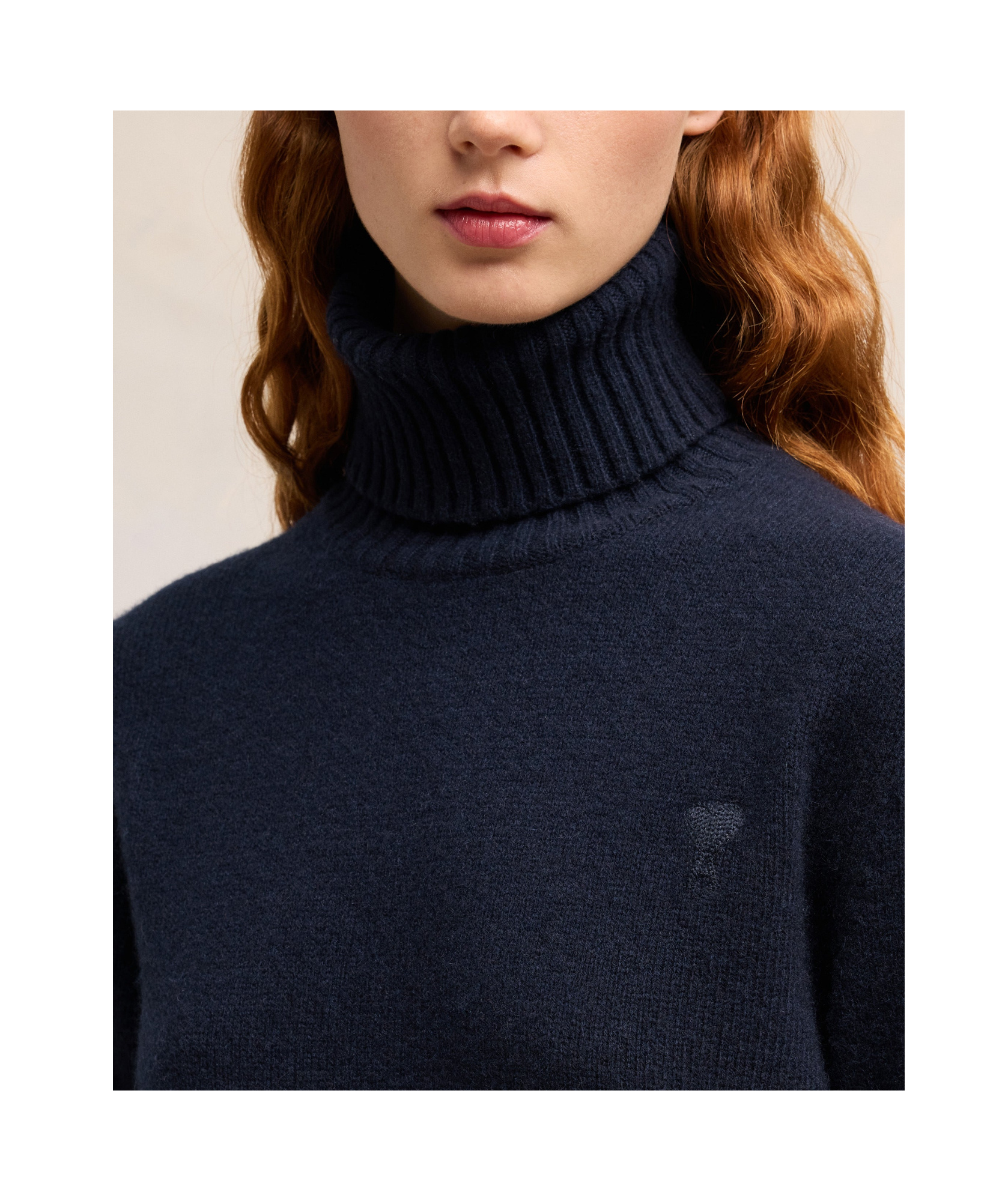Ami Alexandre Mattiussi High Neck Sweater In Black