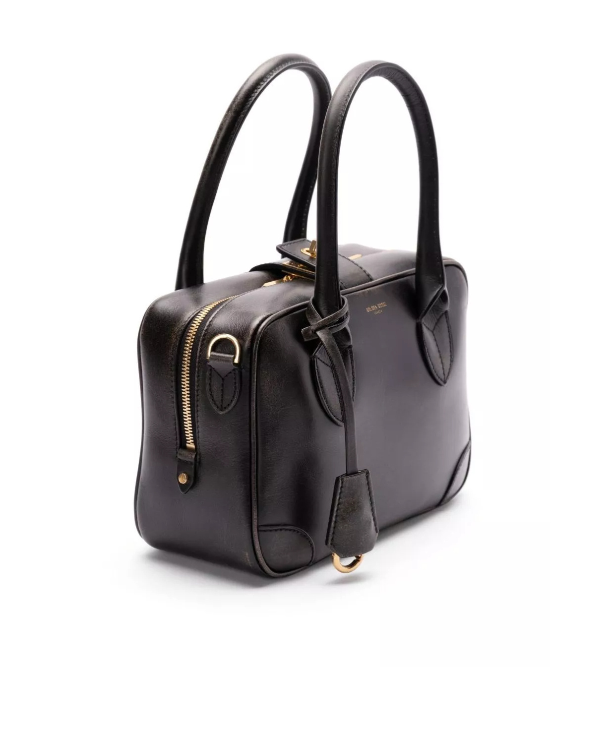 Golden Goose Structured Silhouette Top Handles Detachable Strap In Black