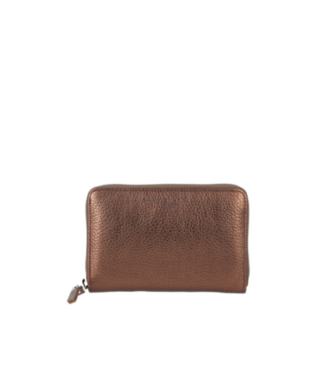 Gianni Chiarini Logo Printed Zip-around Wallet In Brown