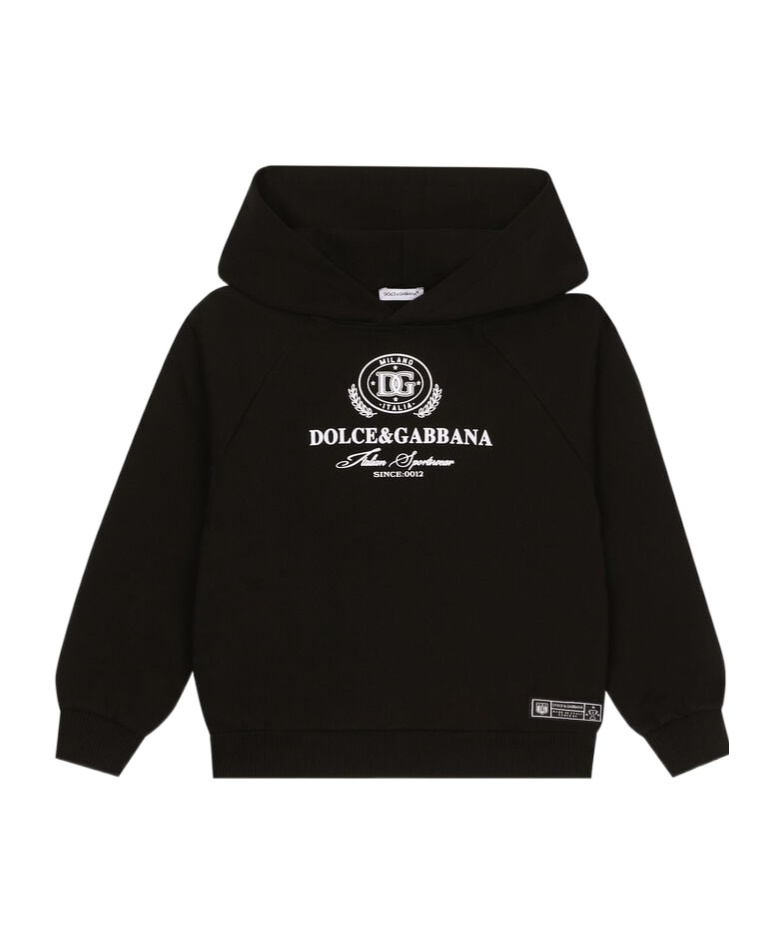 Dolce & Gabbana Dg-print Hoodie In Black