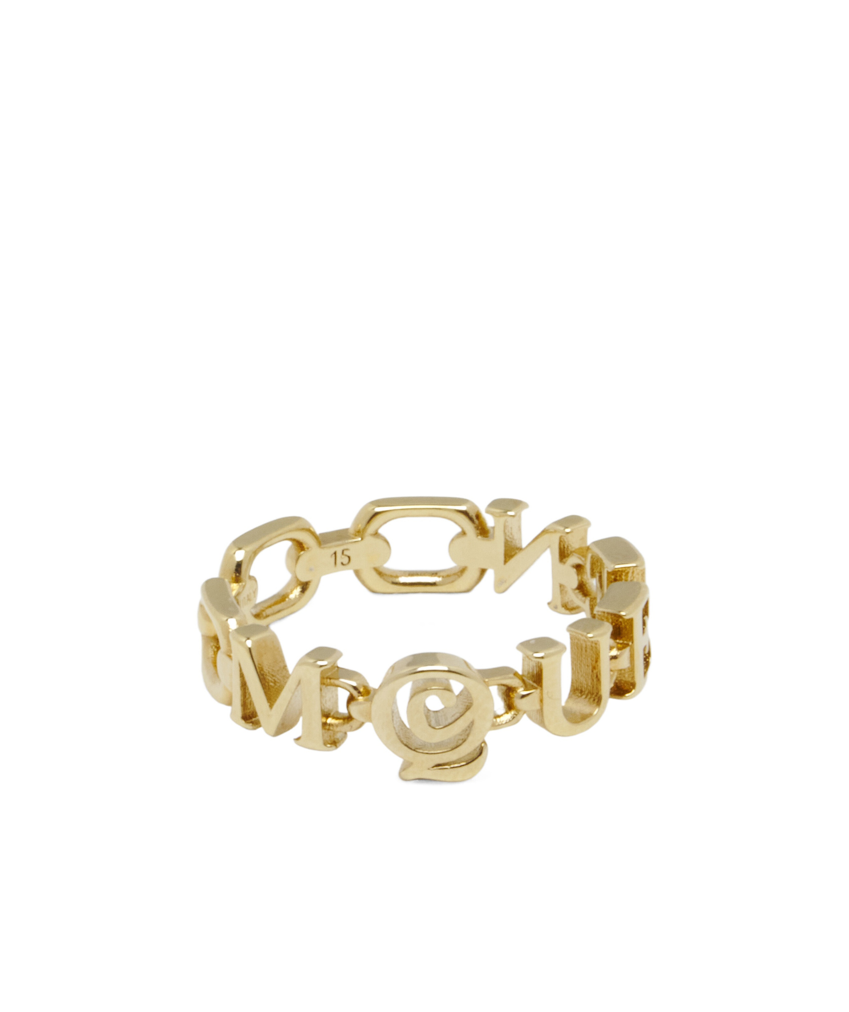 Alexander Mcqueen Mcqueen Ring For Women In Pale Gold In Gold