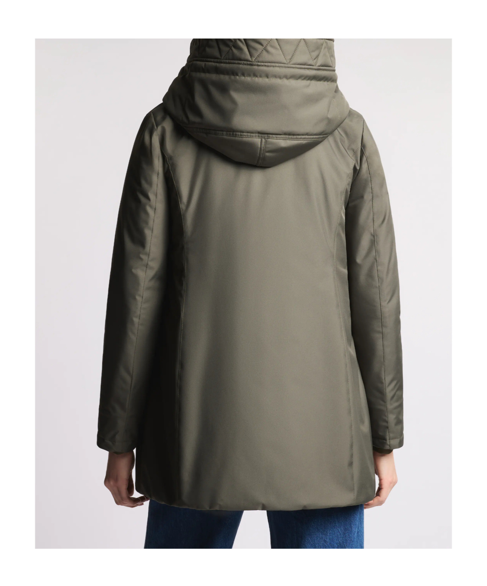Fay Structured Fit Green Coat With Timeless Elegance In Gray