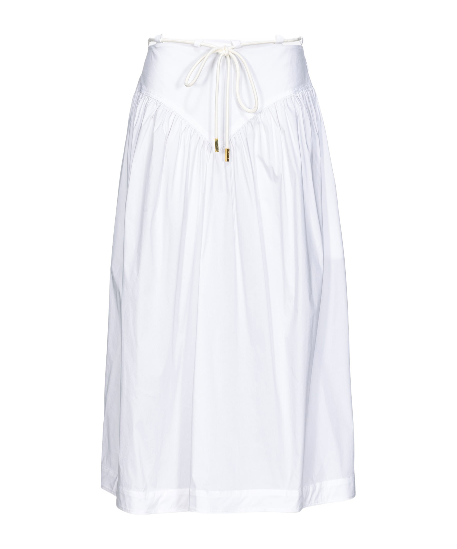 Pinko Grinch Drawstring Midi Skirt In White