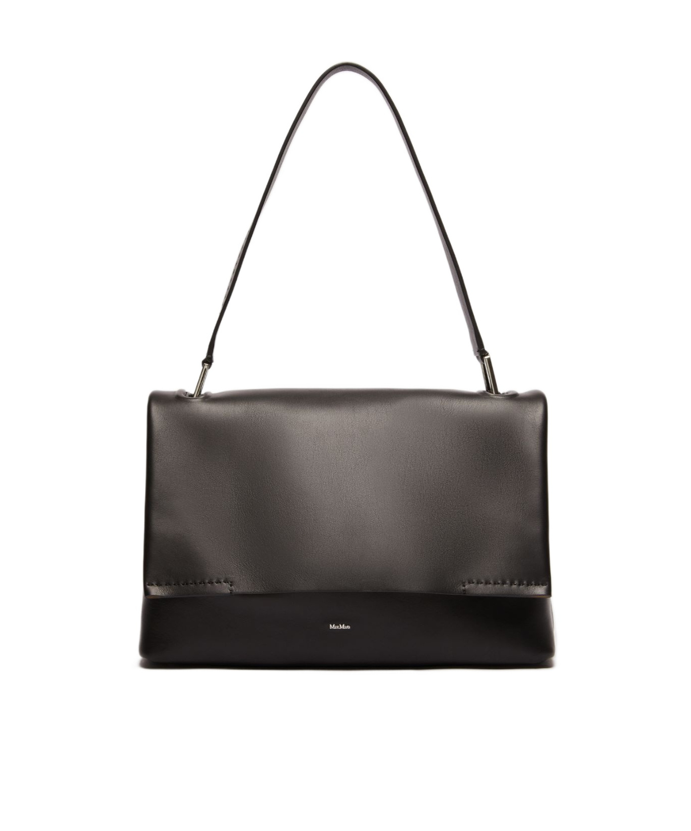 Max Mara Archetipo 06 Leather Shoulder Bag In Black