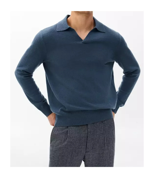 Rag & Bone Long Sleeve Polo Shirt In Multi