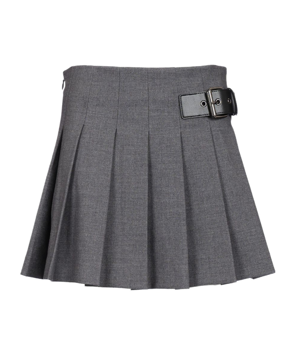 Dunst Pleated Mini Skirt Skirts Grey In Gray
