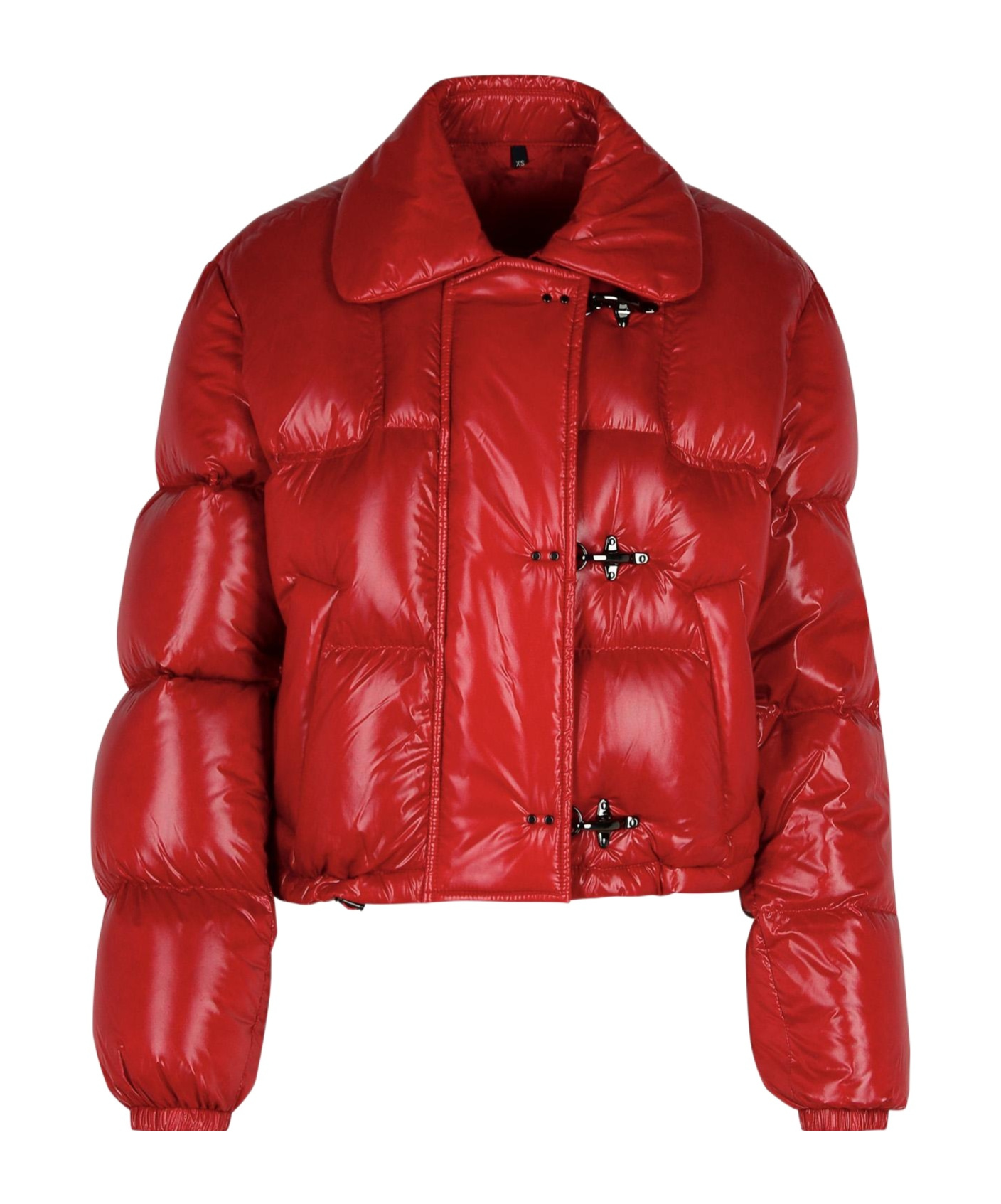 Fay 3 Hooks Cropped Down Jacket In Red
