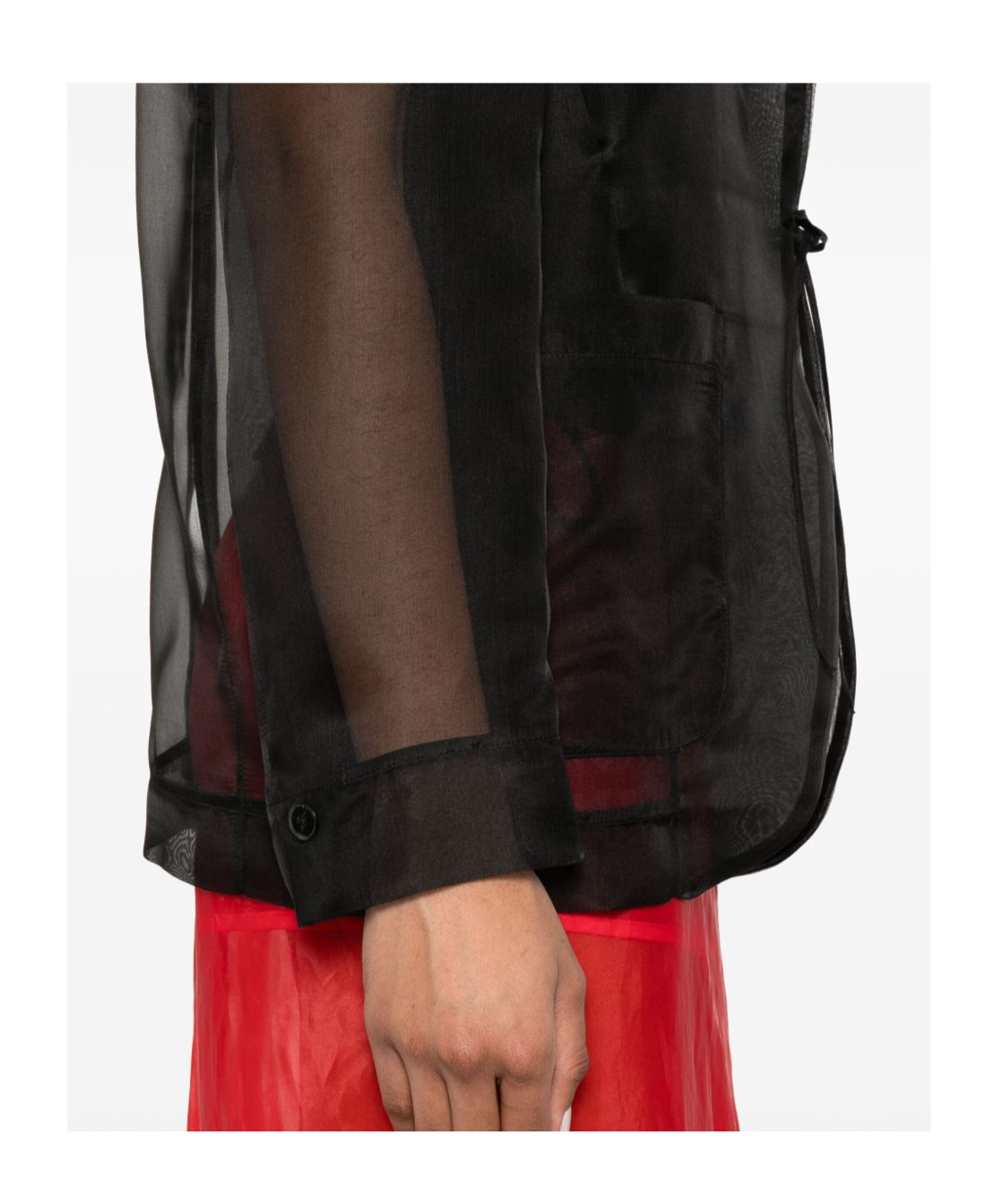 Shop Forte Forte Silk Blazer In Black