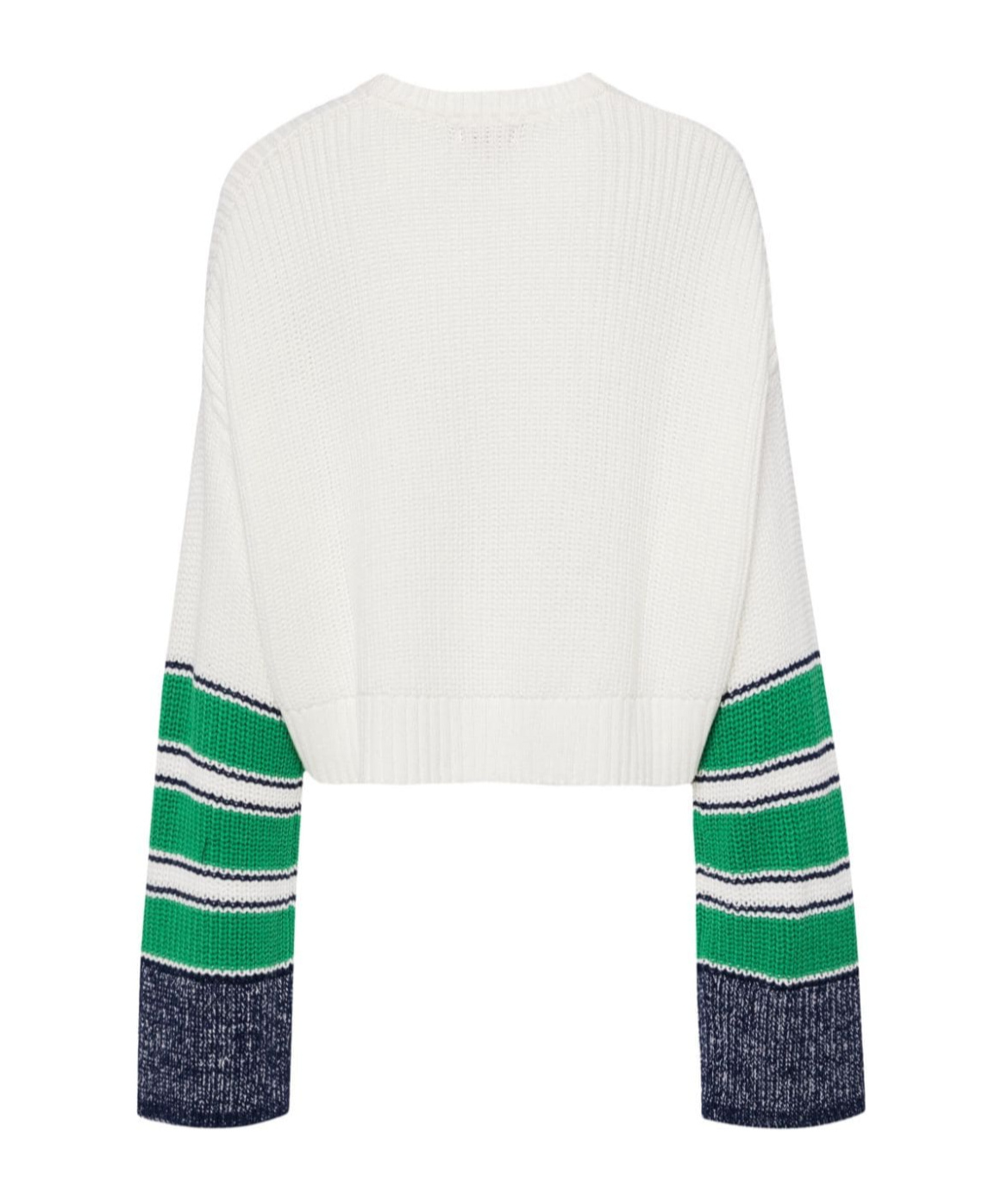 Shop Staud Long-sleeved Sweater In White