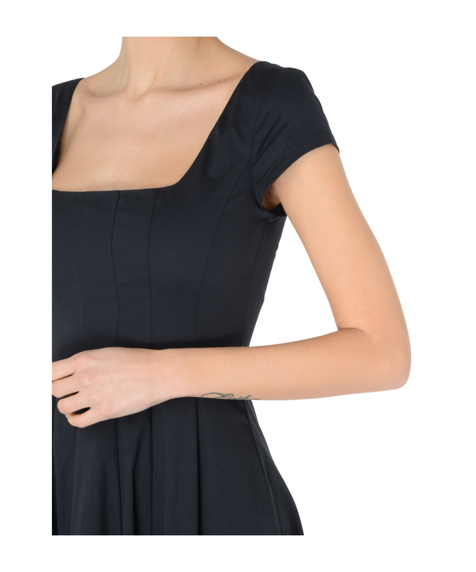 Staud Square Neck Dress In Black