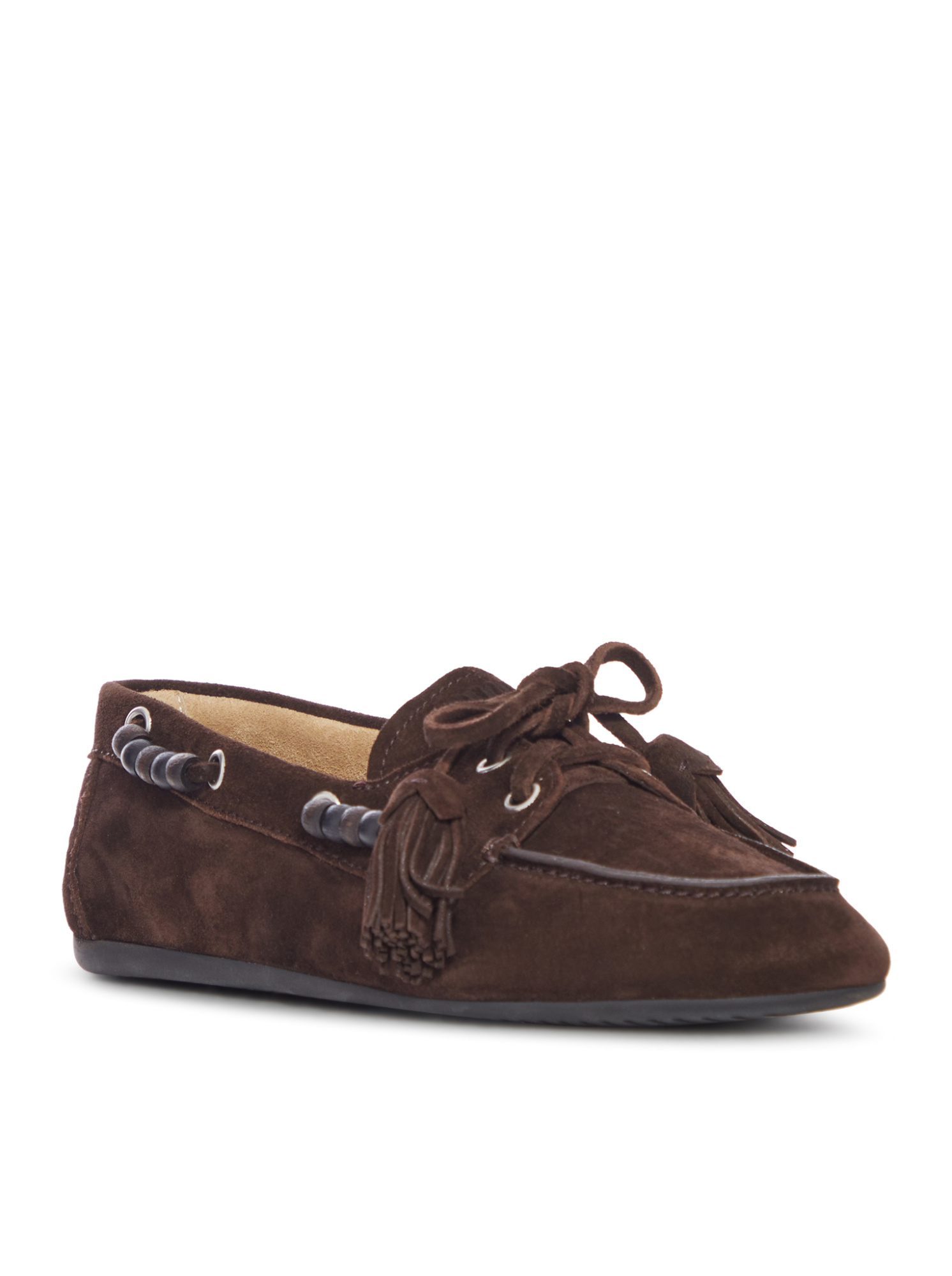 Miu Miu Suede Loafers Featuring Tassel Detail In Black