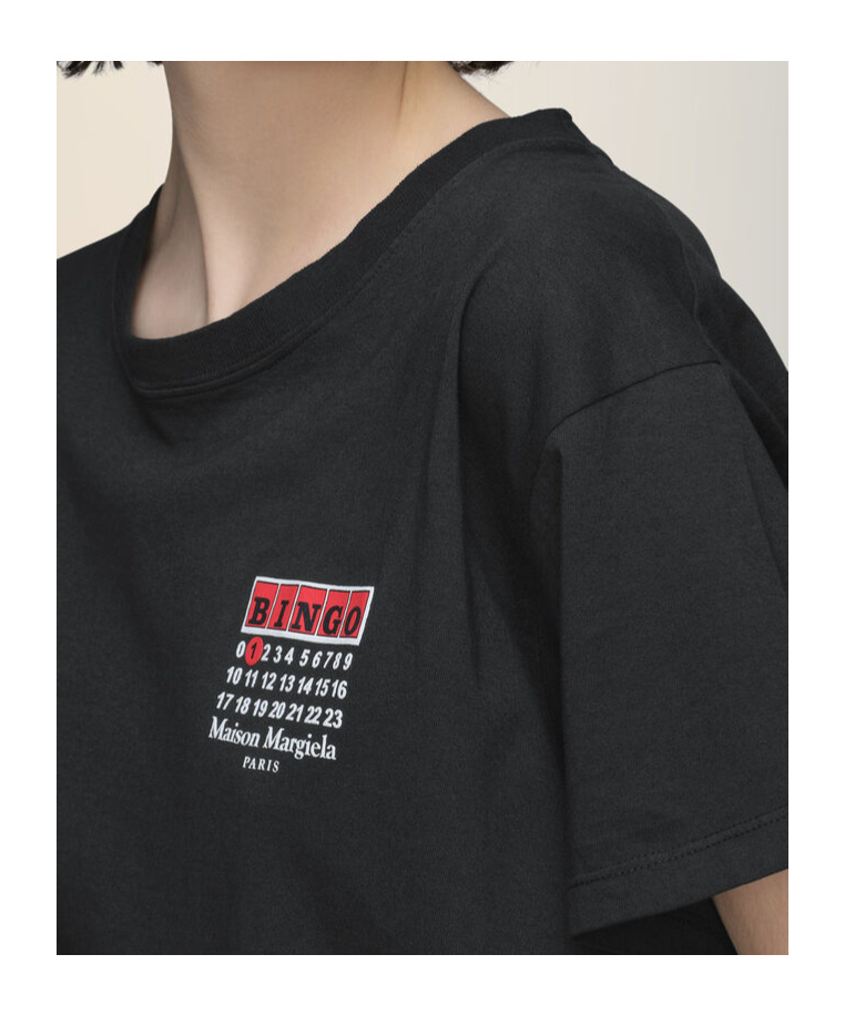 Maison Margiela Bingo-print Cotton T-shirt Clothing In Black