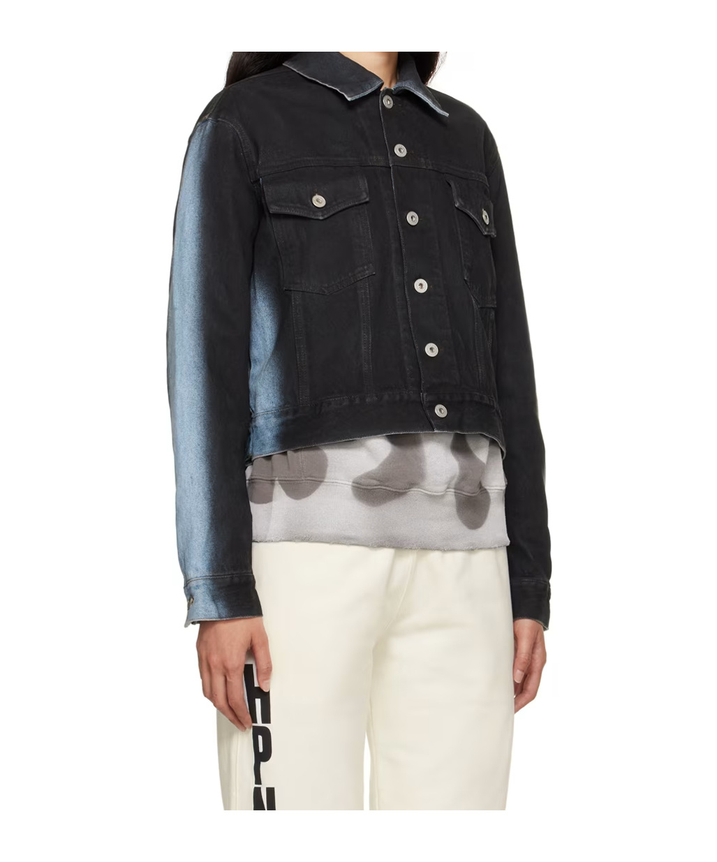 Heron Preston Black Gradient Regular Denim Jacket In Blue