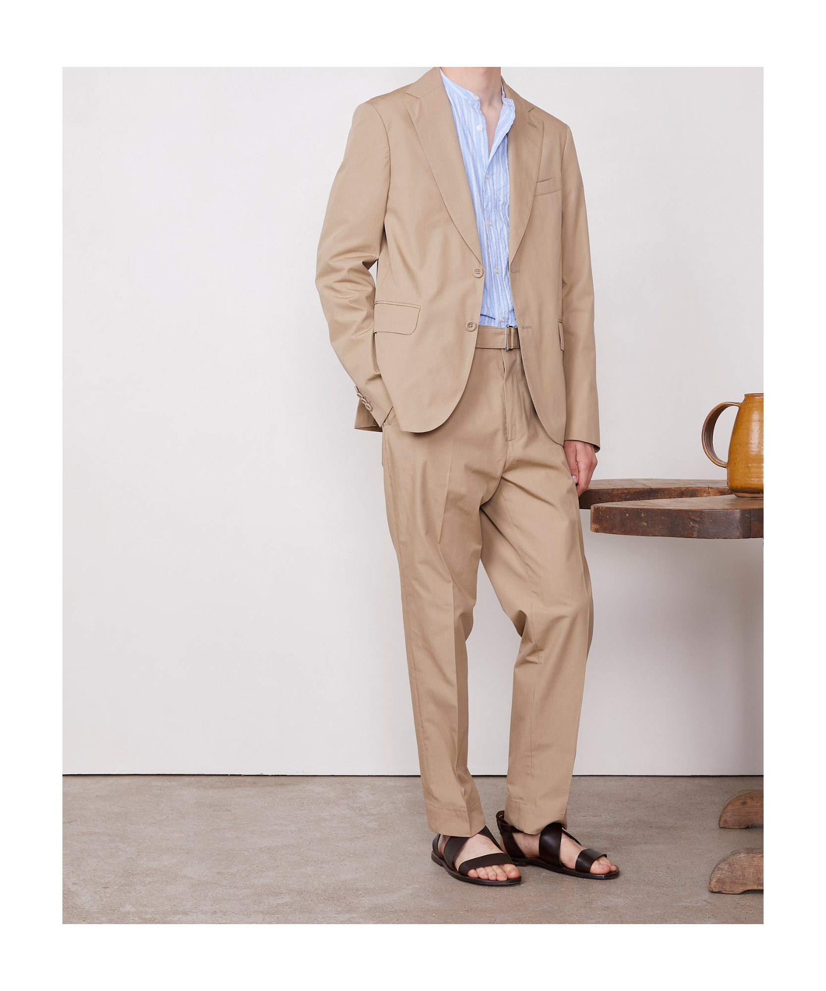 OFFICINE GENERALE BELT LOOPS SLACKS