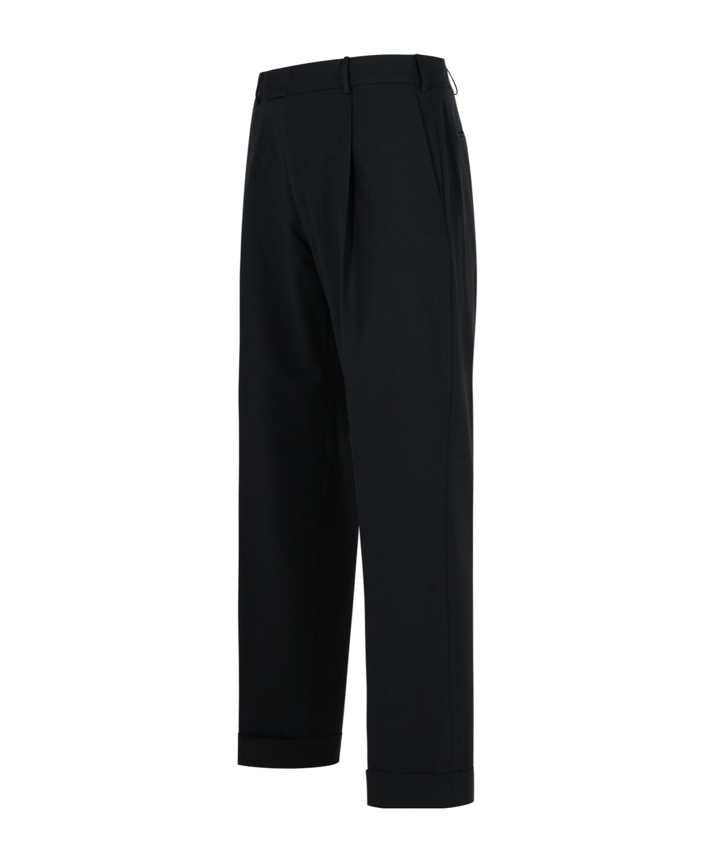 Pt01 Cotton-blend Tailored Trousers In Black