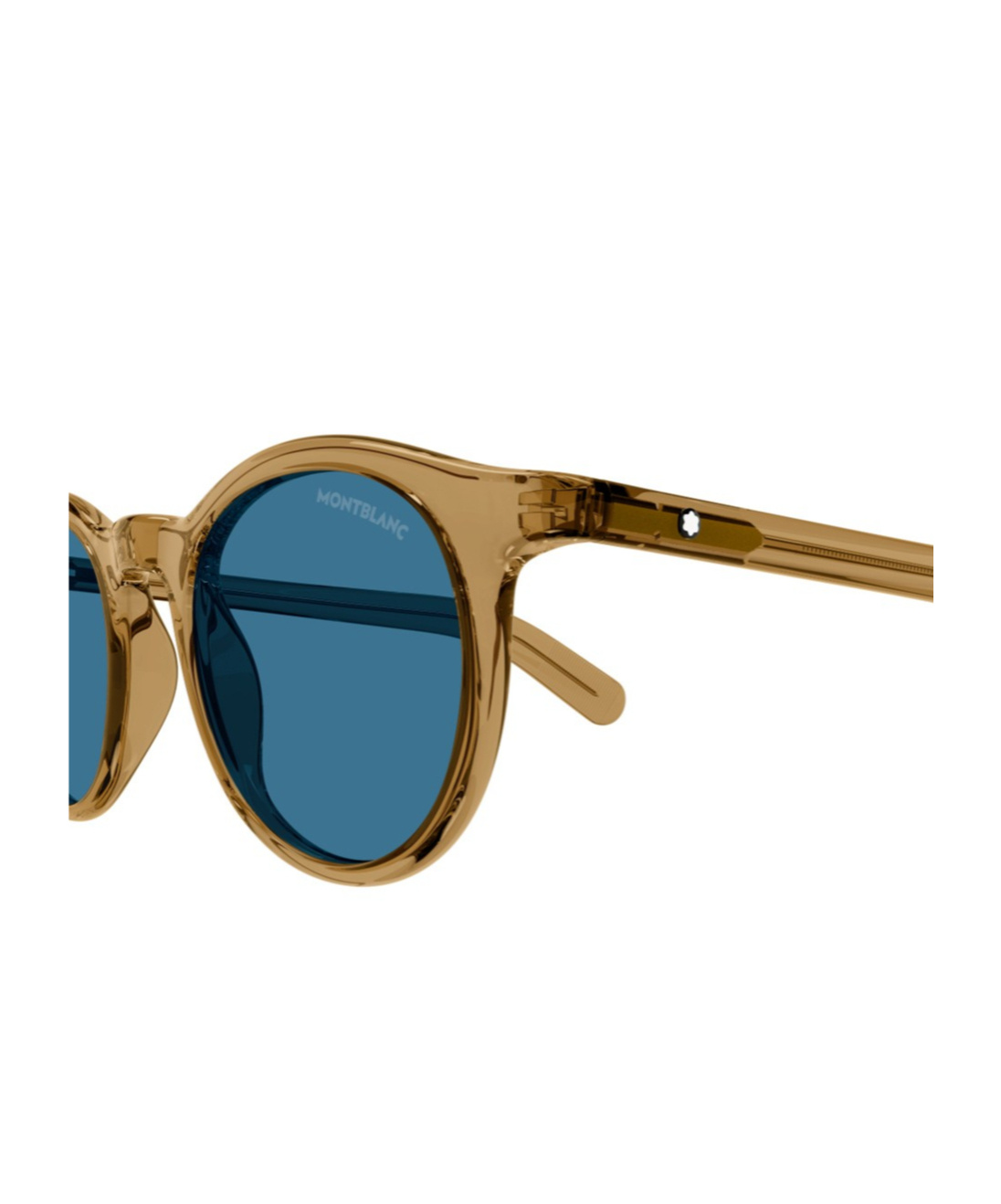 Montblanc Round-frame Sunglasses In Blue