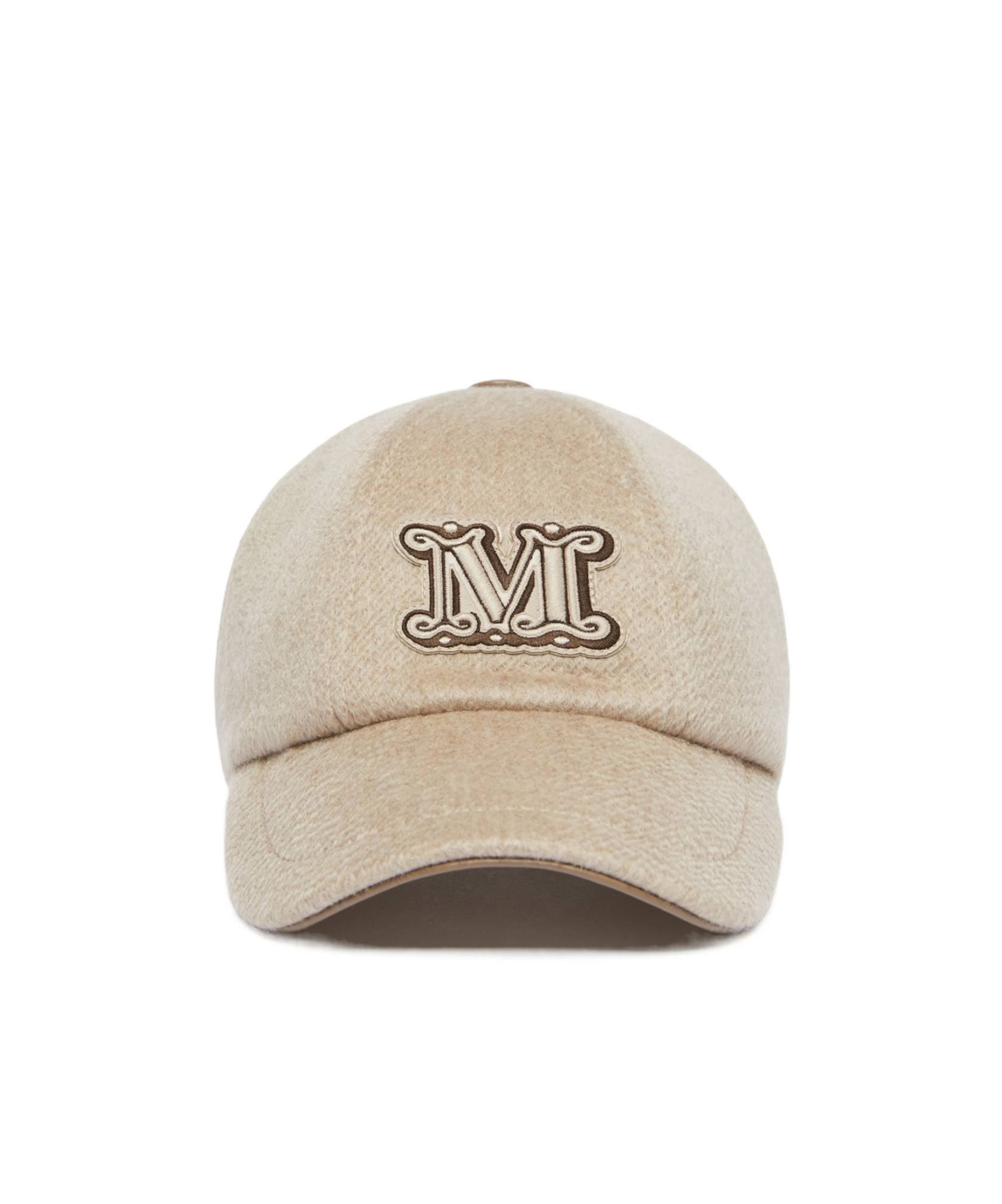 Max Mara Beige Logo Baseball Hat In Neutral