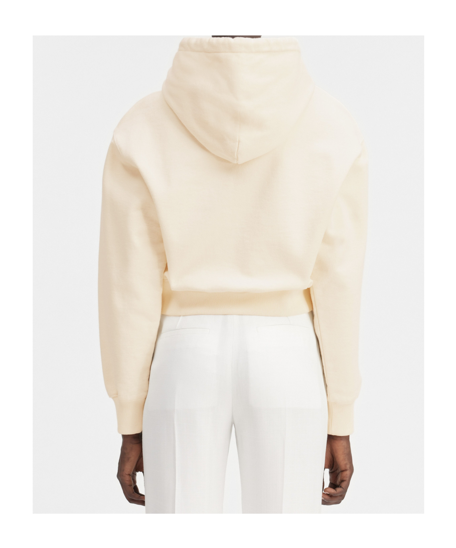 Jacquemus Cotton Hoodie With Drawstring Hood And Ribbed Details