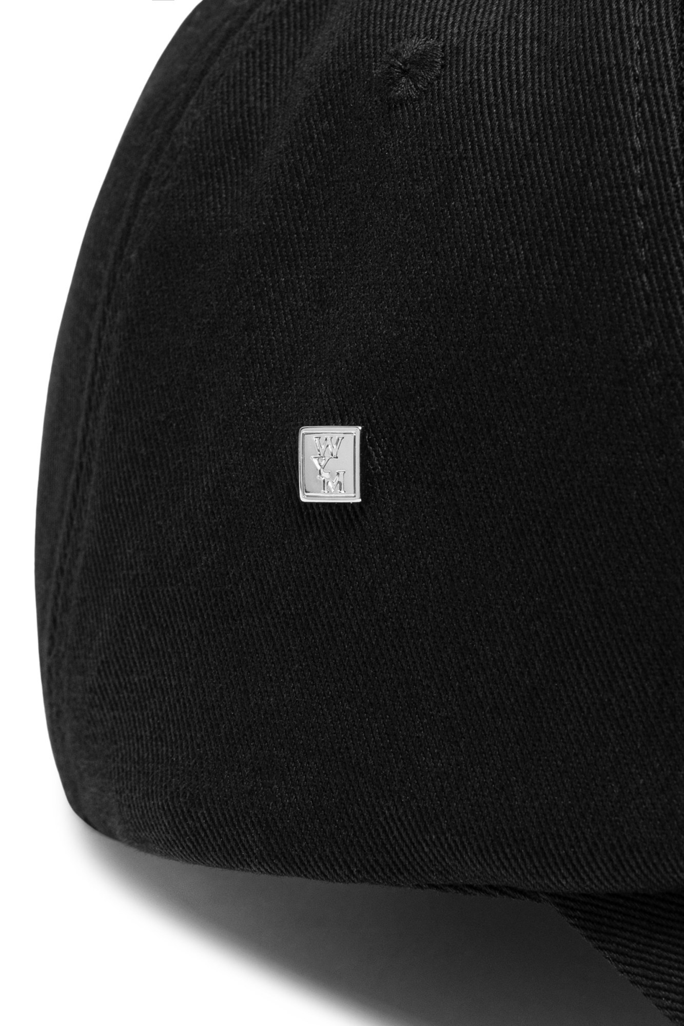 Wooyoungmi Black Baseball Cap With Logo Print On The Front And Logo Lettering On The Rear In Black