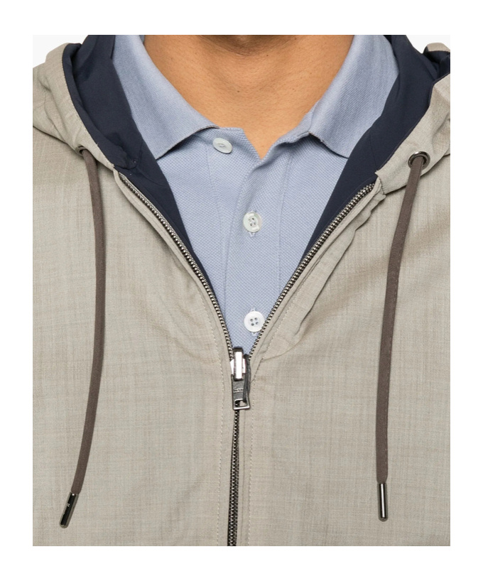 Herno Reversible Hooded Jacket In Nude