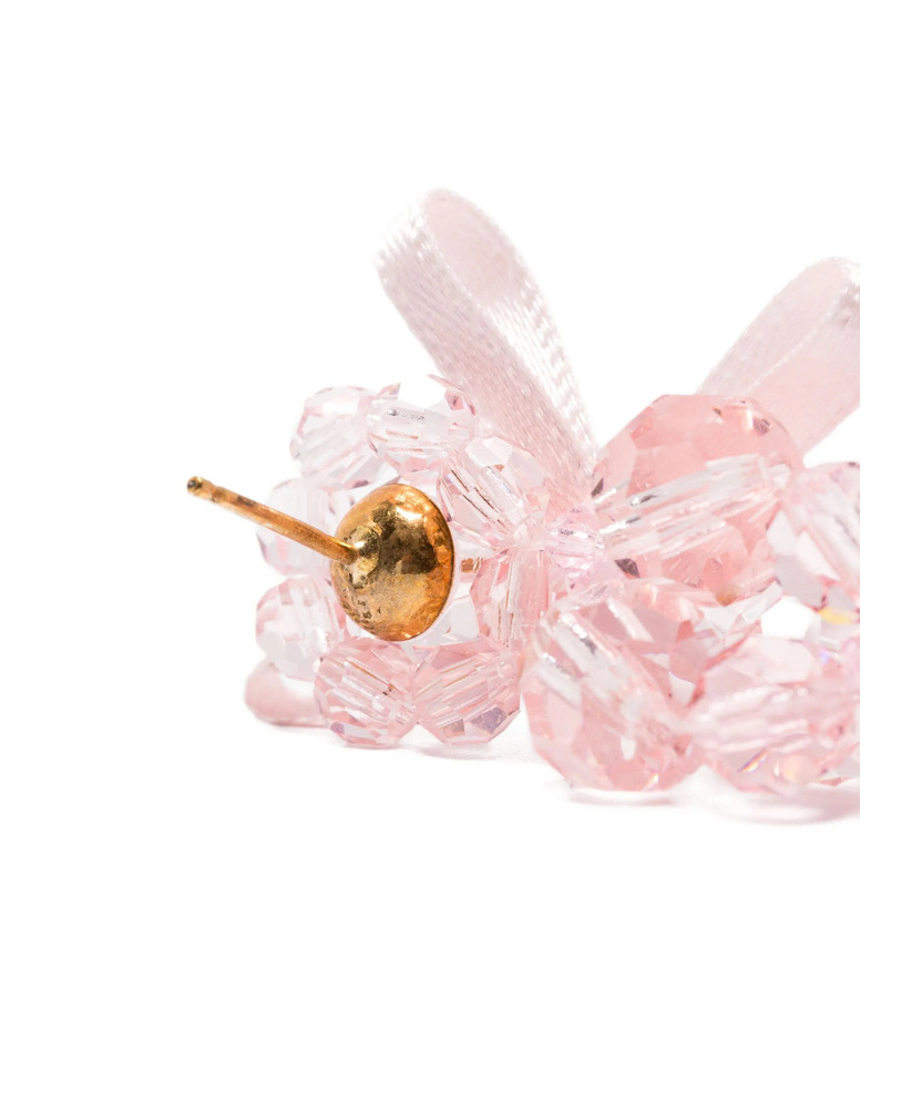 Simone Rocha Crystal-decorated Earrings In Pink