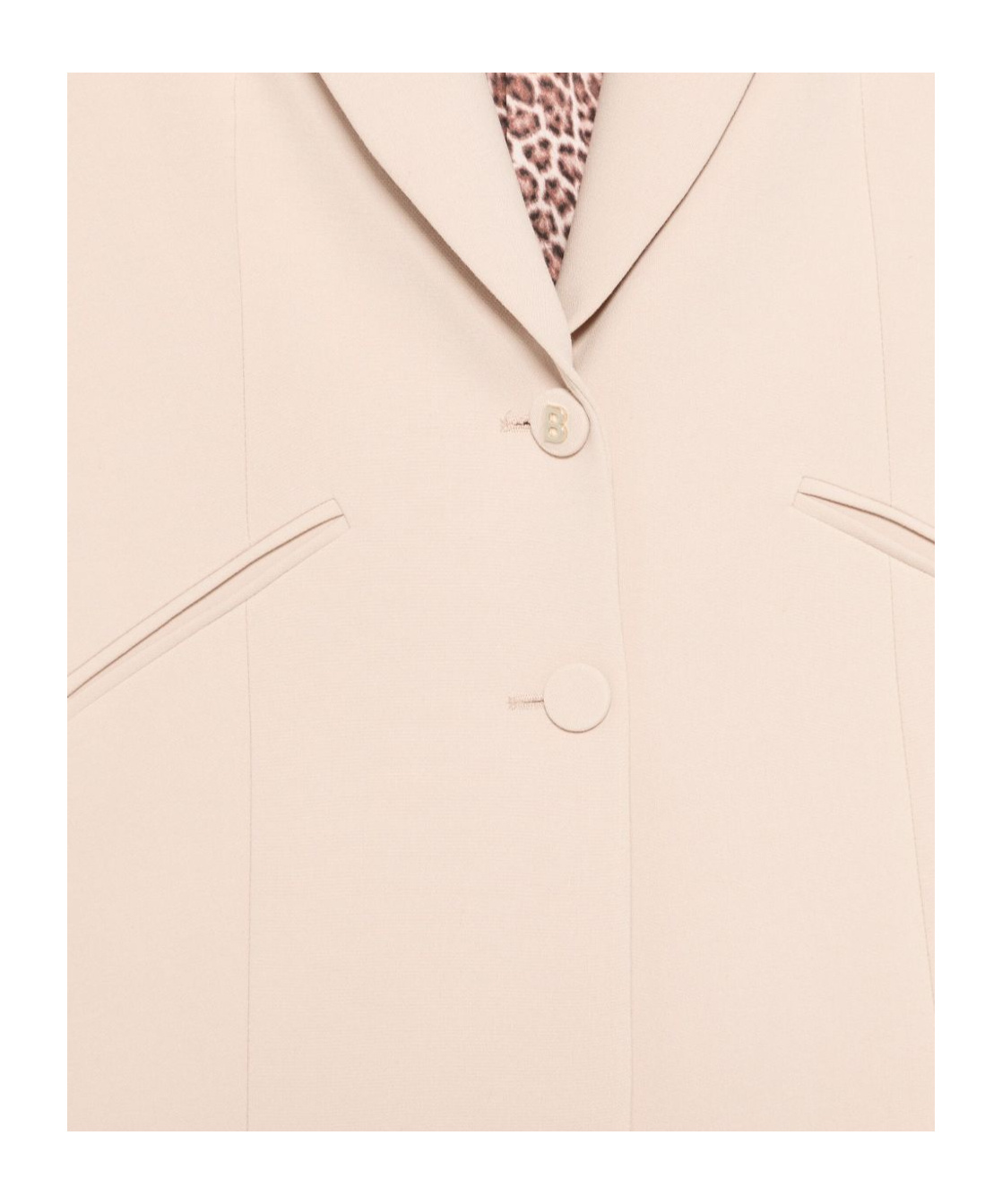 Blugirl Tailored Beige Jacket With Classic Lapel In Neutral