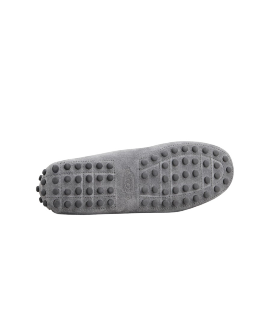 Tod's Round-head Driving Shoes In Gray