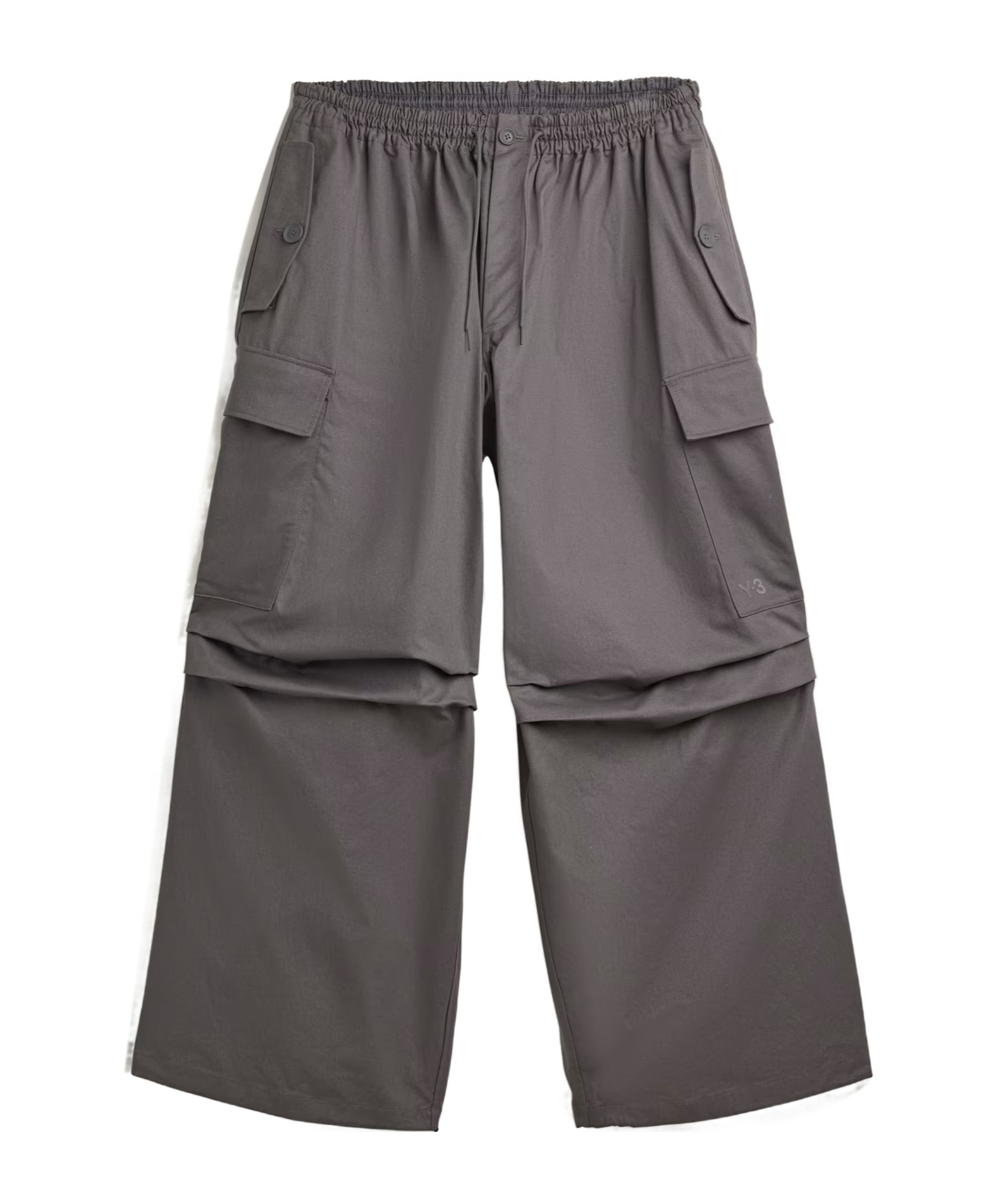 Y-3 Ut Twill Overalls In Gray
