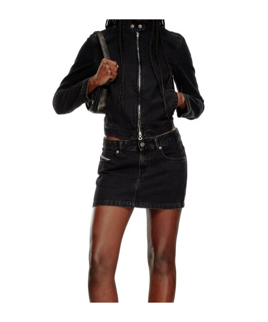 Diesel De-mornin Denim Jacket In Black