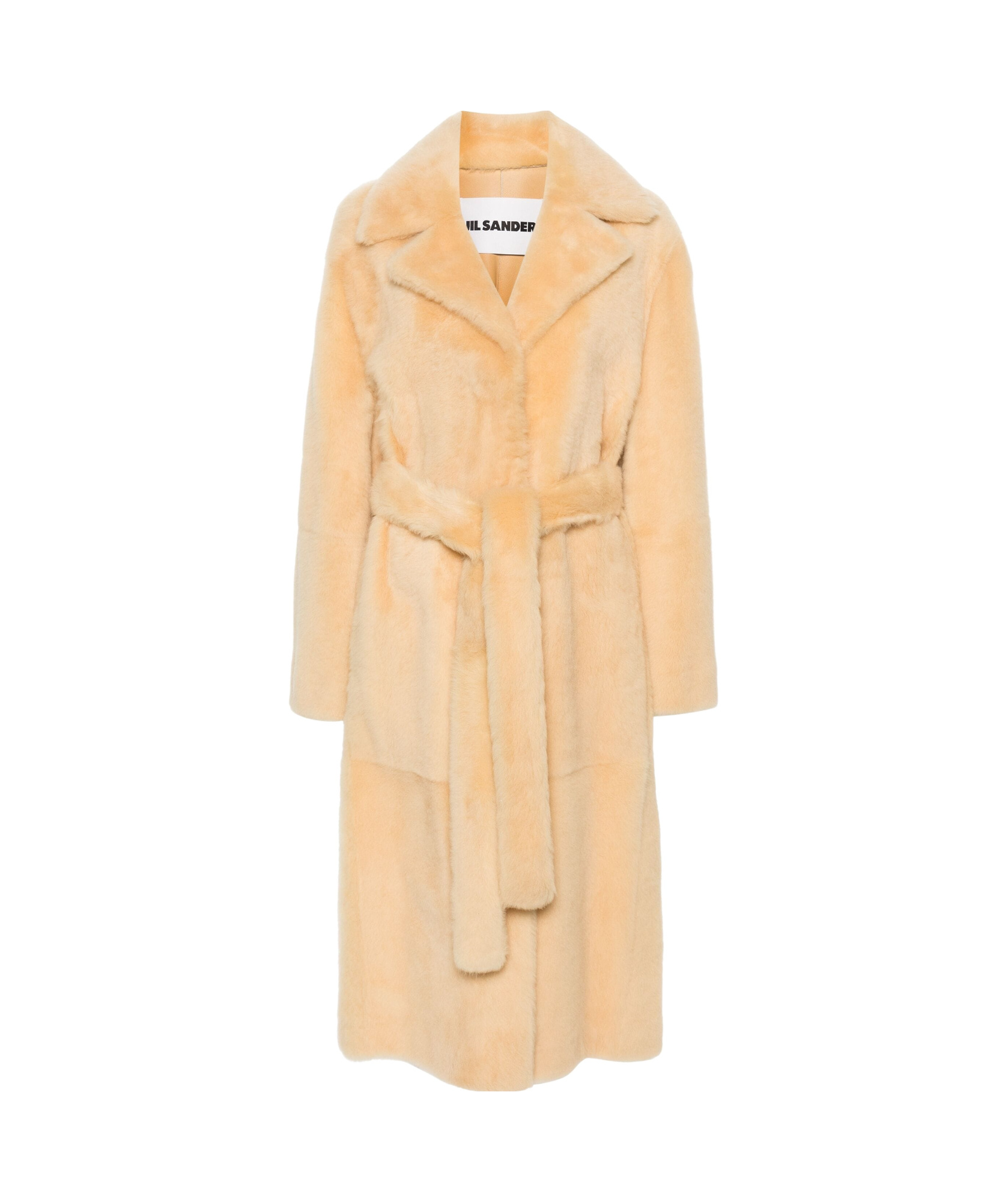 Jil Sander Belted Coat In Nude