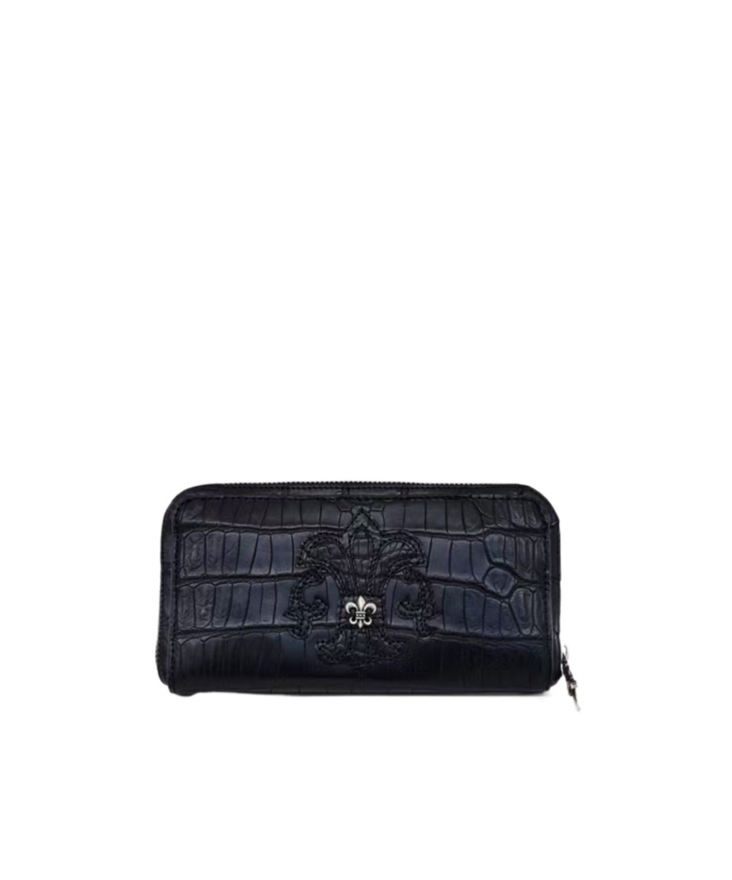 Chrome Hearts Zip Wallet In Black