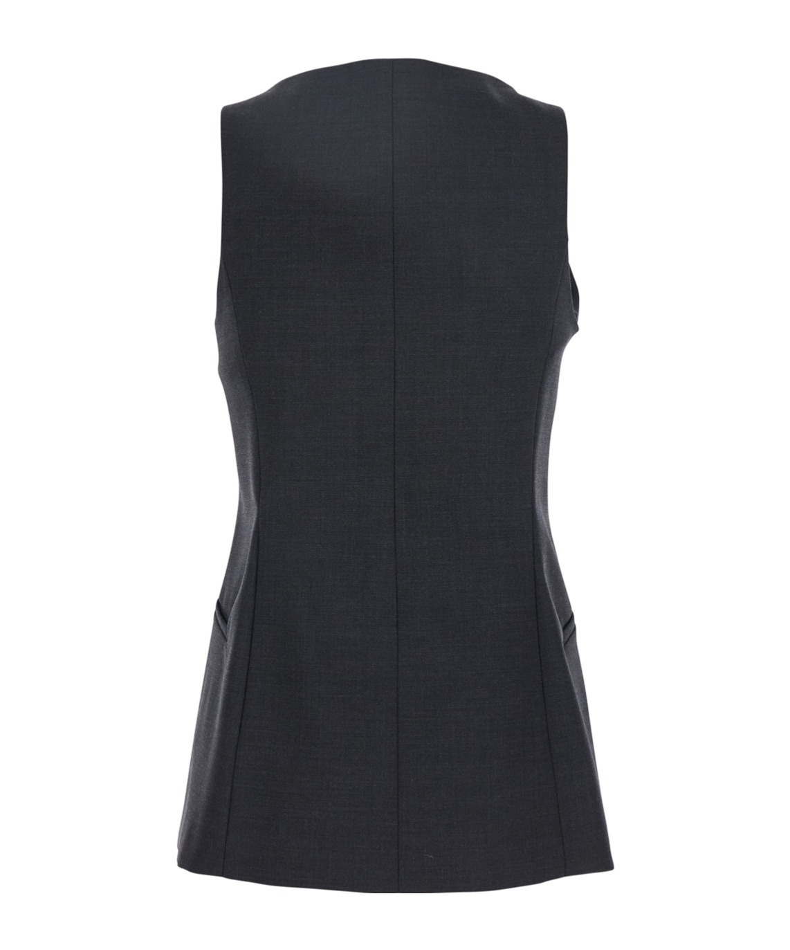 Merci Button Vest In Gray