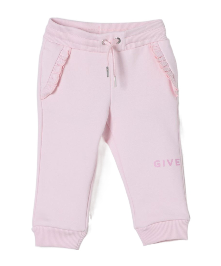 Givenchy Ruffled-detailed Cotton Track Pants In Purple
