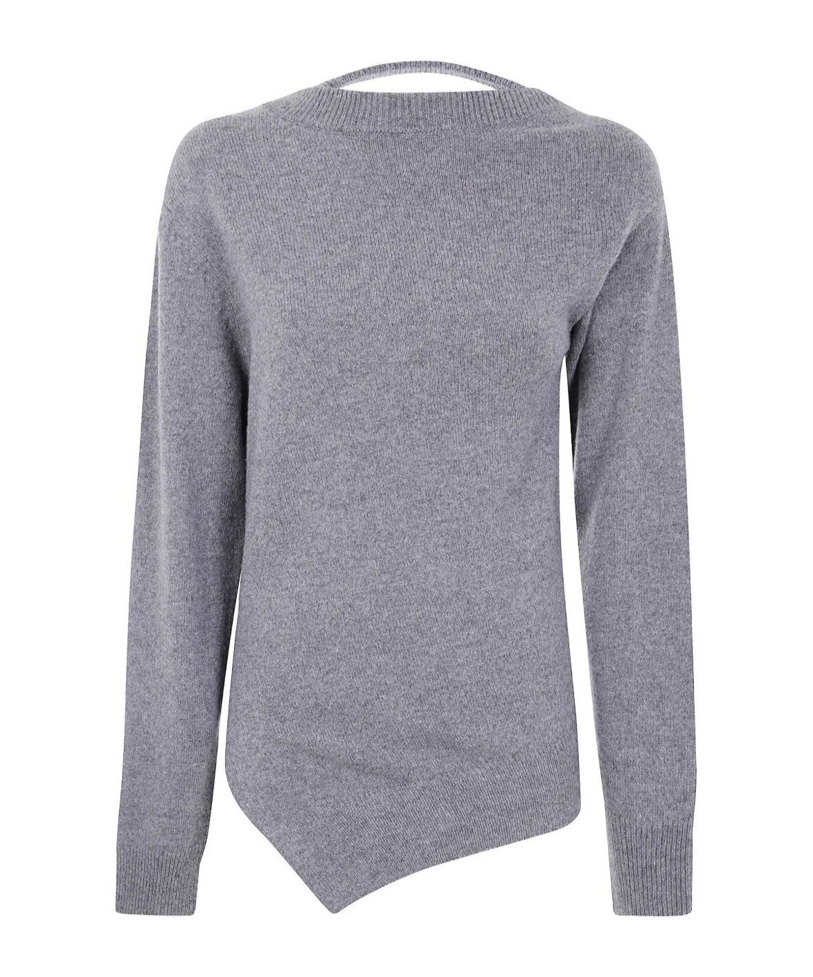 Rohe Two-way Deconstructed Wool-cashmere Sweater In Gray