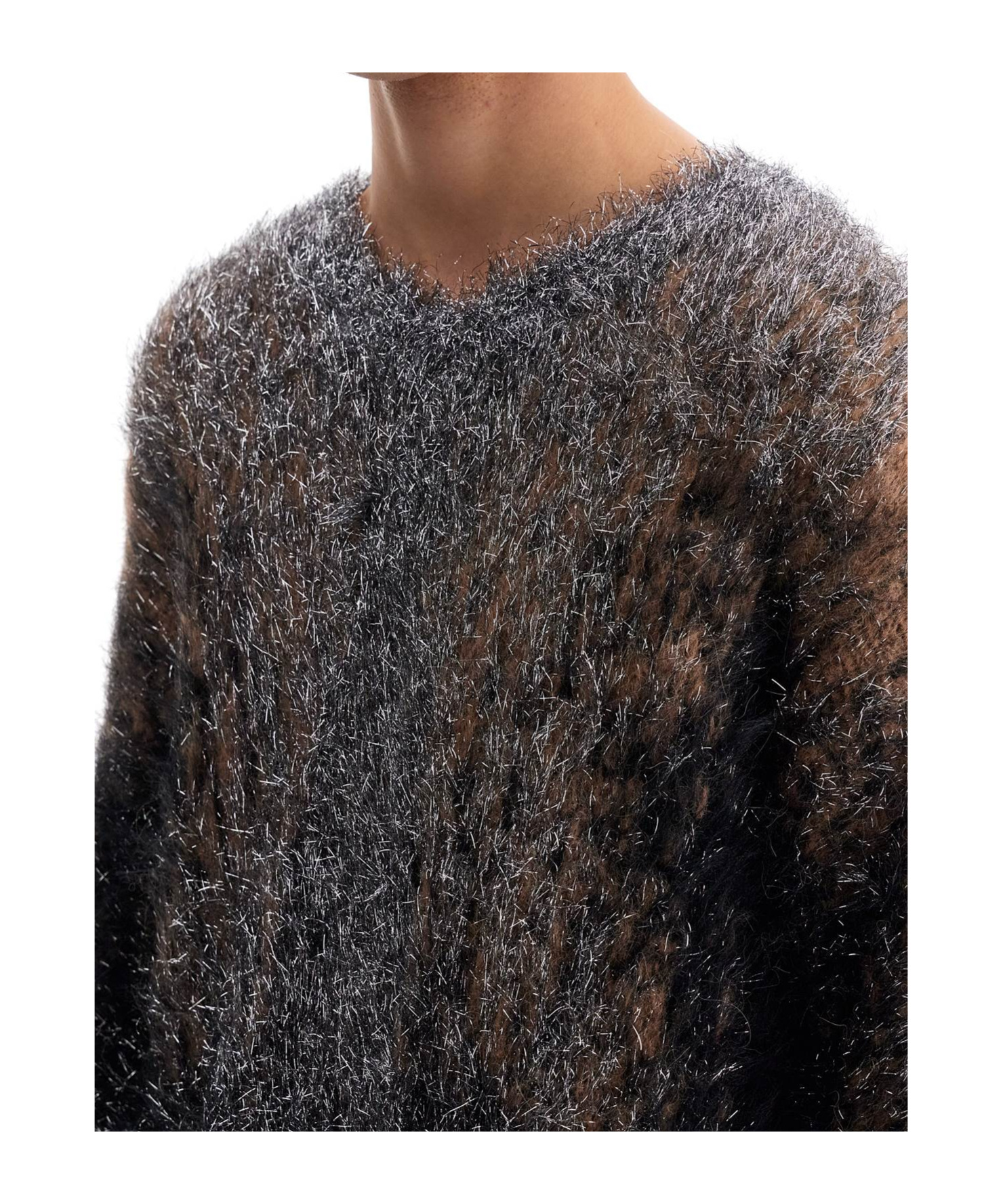 Y/project Oversized Gradient Sweater In Black