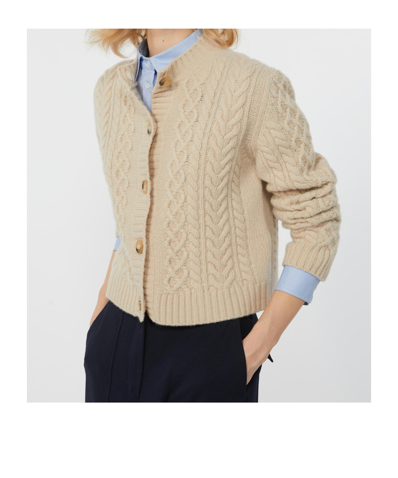 Weekend Max Mara Long-sleeved Cardigan In Neutral