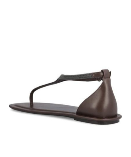 Brunello Cucinelli Clim-toed Flat Sandals In Black