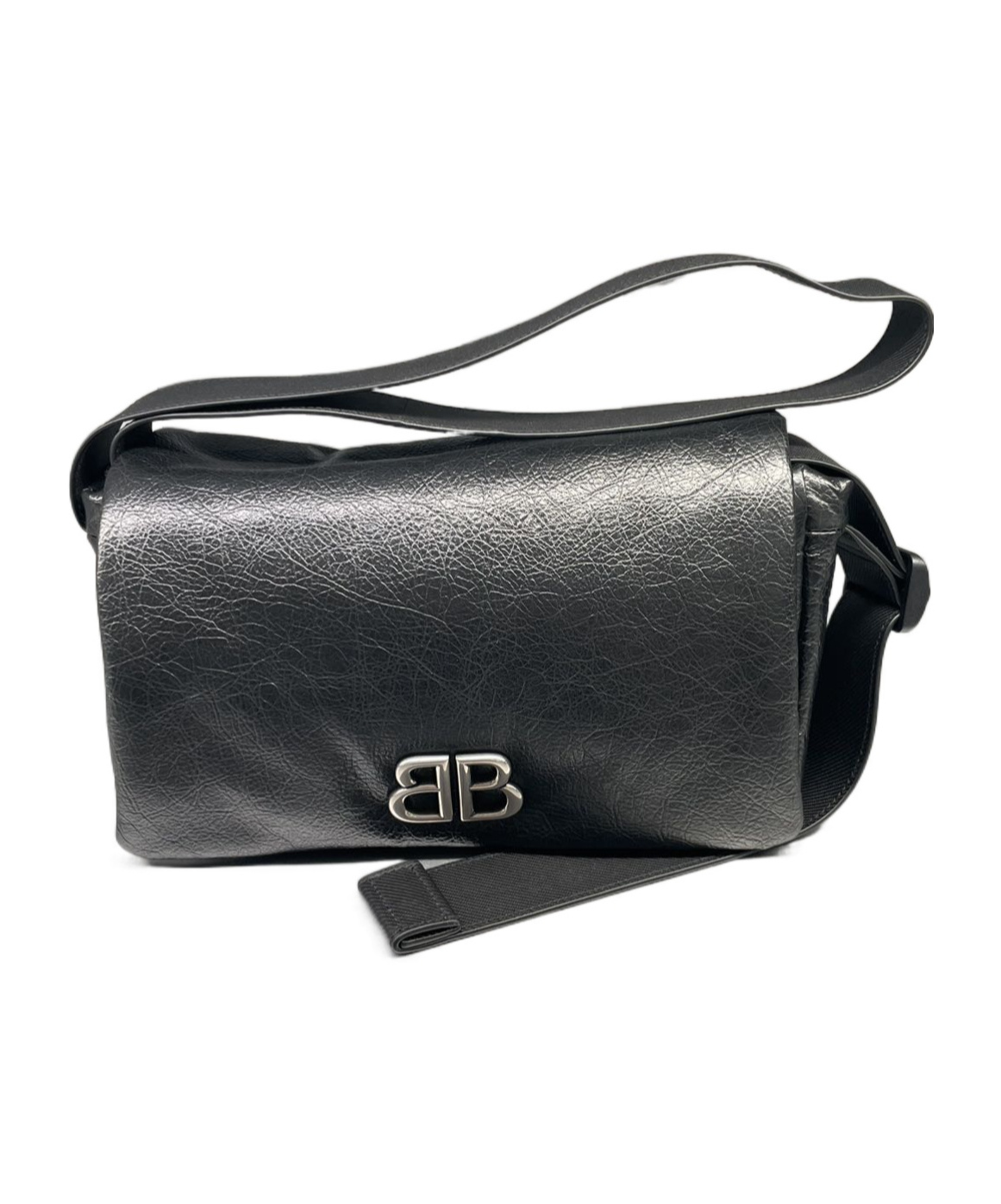 Balenciaga Monaco Logo Shoulder Bag In Black