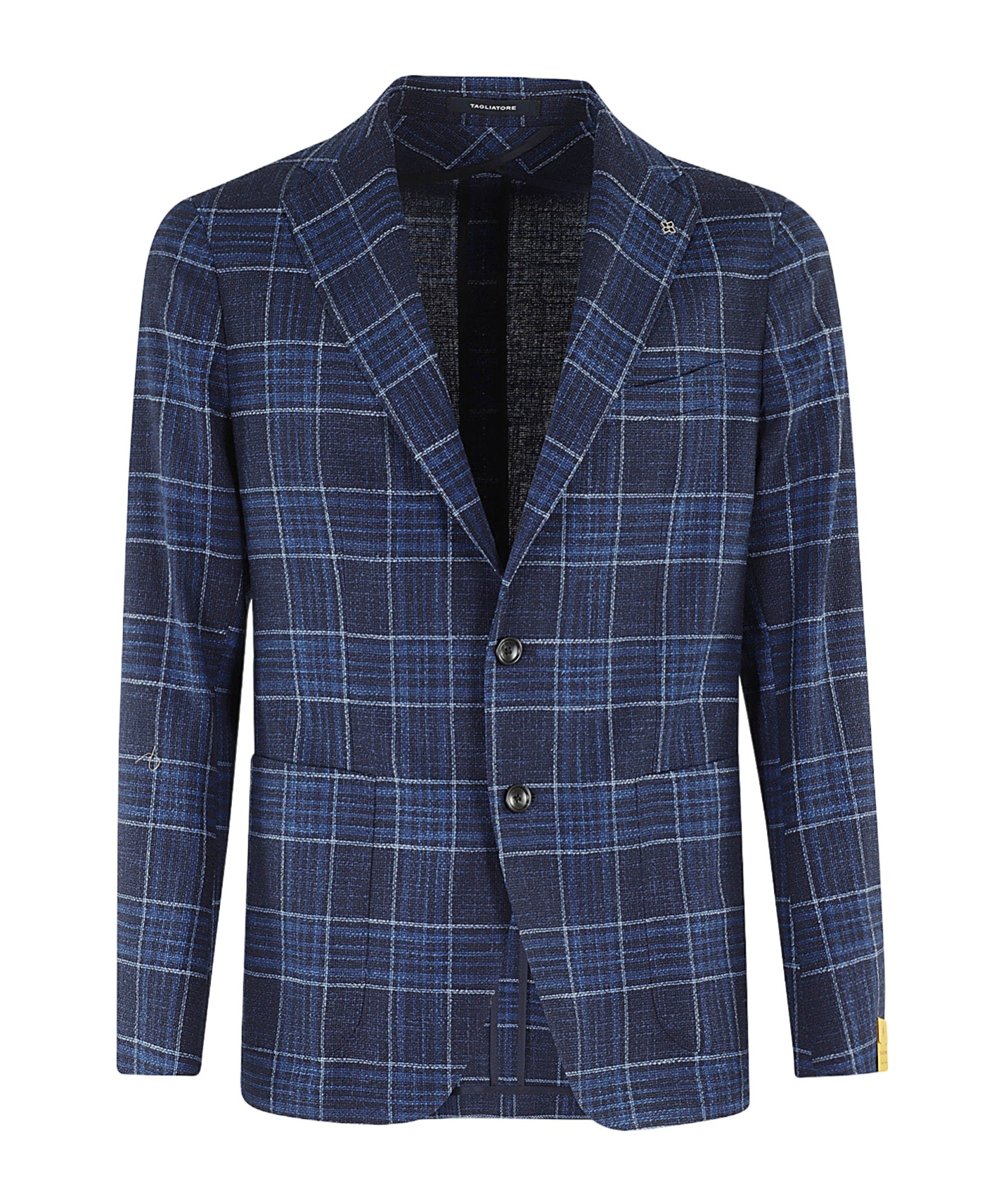 Tagliatore Check-pattern Single-breasted Blazer In Blue